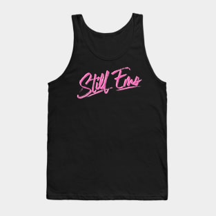 Still Emo (2024, Pink and White) Tank Top